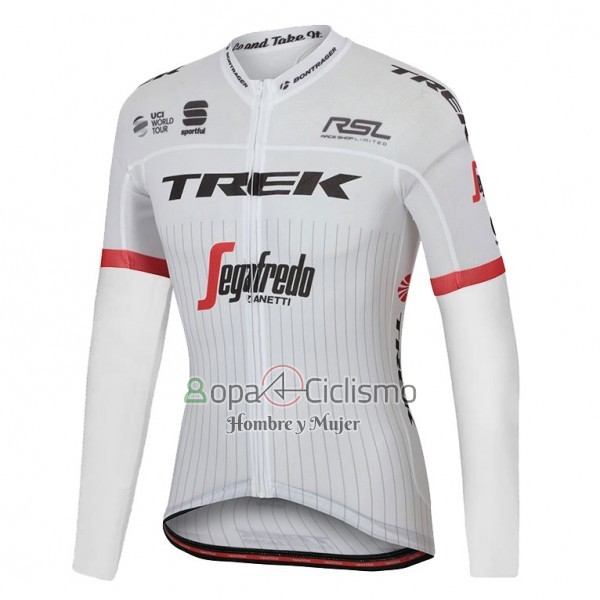 Trek Segafrojoo Ropa Ciclismo Culotte Largo 2017 Mangas Largas Blanco